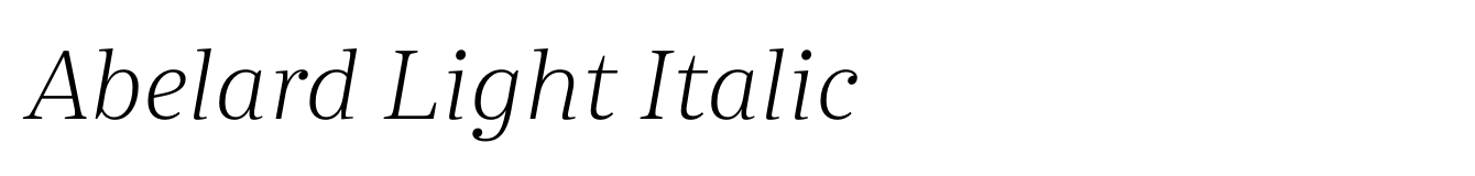 Abelard Light Italic